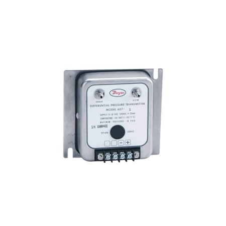 Dwyer Instruments Differential pressure transmitter, range 0-.10" w.c. 607-01